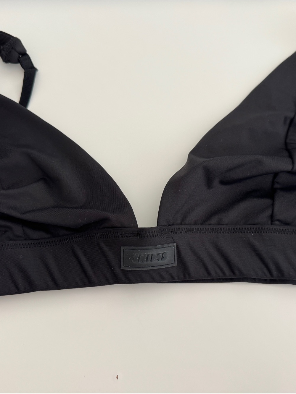 SKIMS Black Triangle Bralette - Sleek Everyday Support
